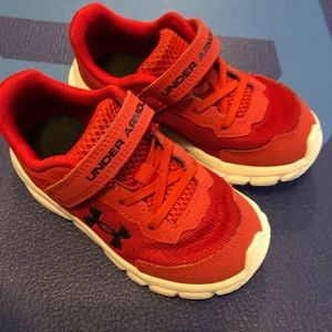 Under Armor toddler 8 red shoes